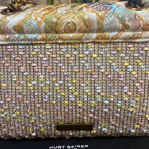 Kurt Geiger London Mixed fabric and raffia Crossbody bag - Picture 11 of 13